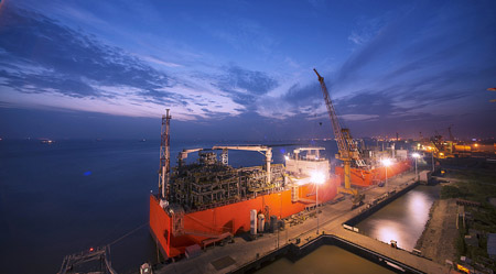 Exmar Barge-Based FSRU at Wison Nantong shipyard